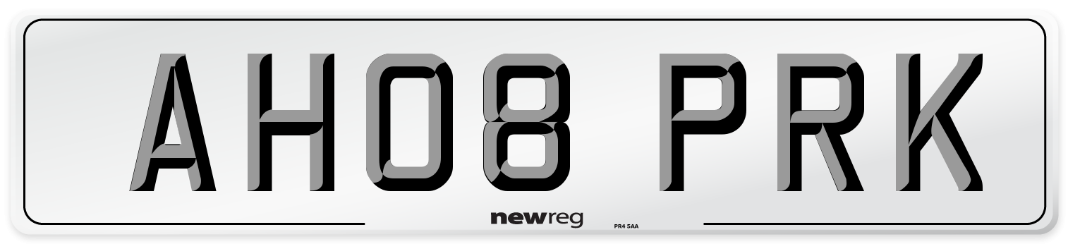 AH08 PRK Number Plate from New Reg